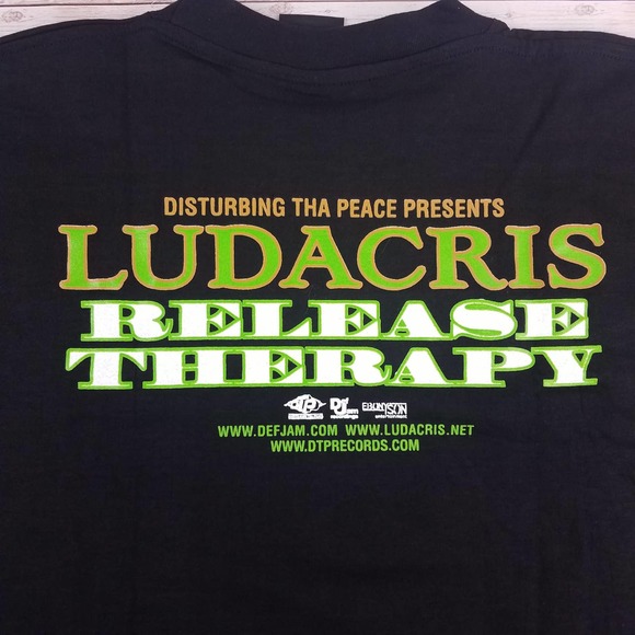 Vintage 2000s Ludacris Pharrell Money Maker Release Therapy DTP Def Jam Rap Tee - Picture 5 of 7